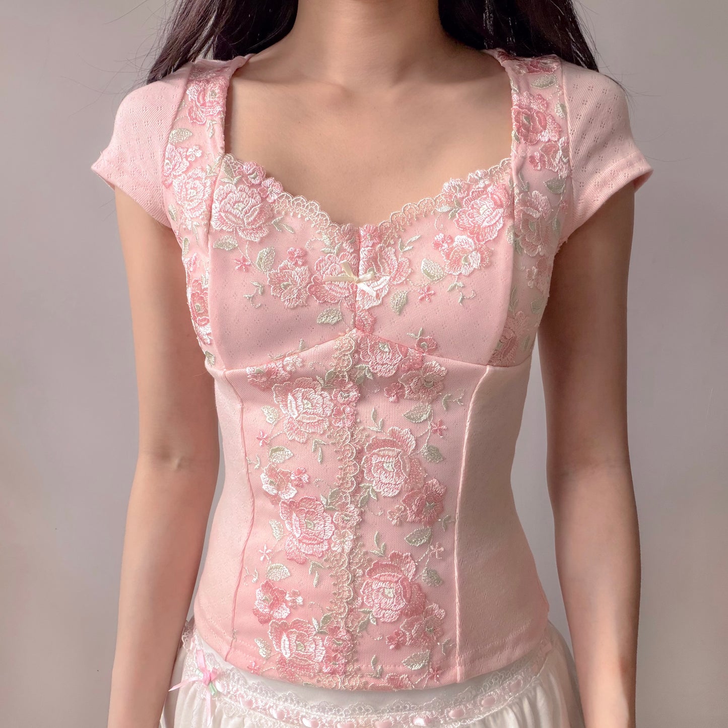 Rosette Reverie Cotton Tee