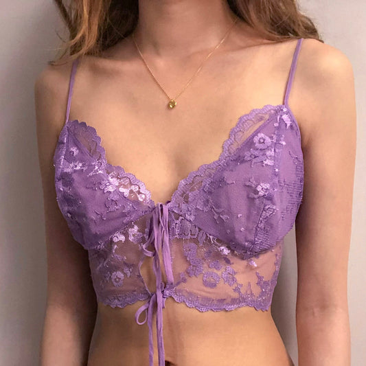 Purple Lace Floral Cami (XS)