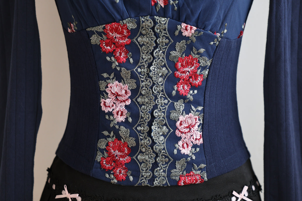 Midnight Rose Long Sleeve Top