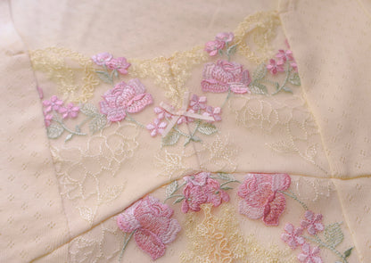 Vintage Teacup Pointelle Long Sleeve Tee