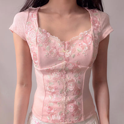 Rosette Reverie Cotton Tee