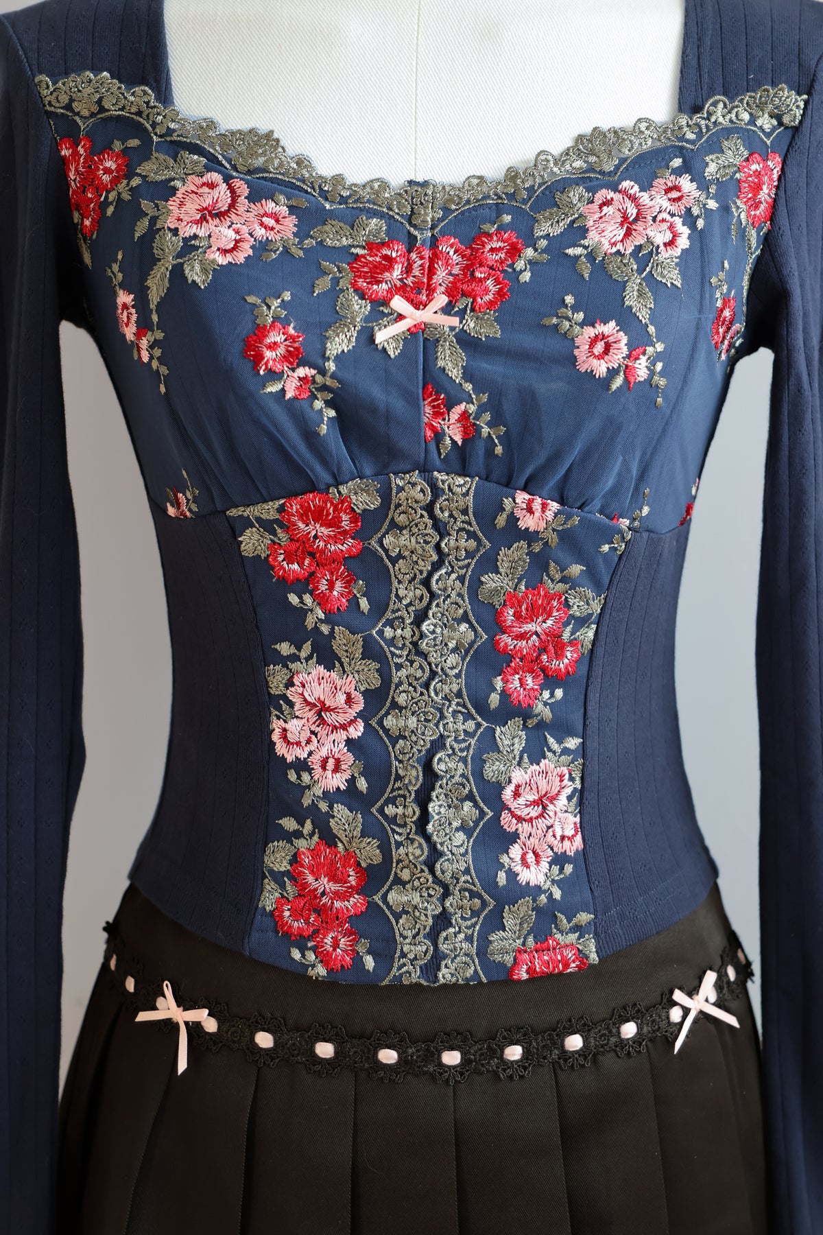 Midnight Rose Long Sleeve Top