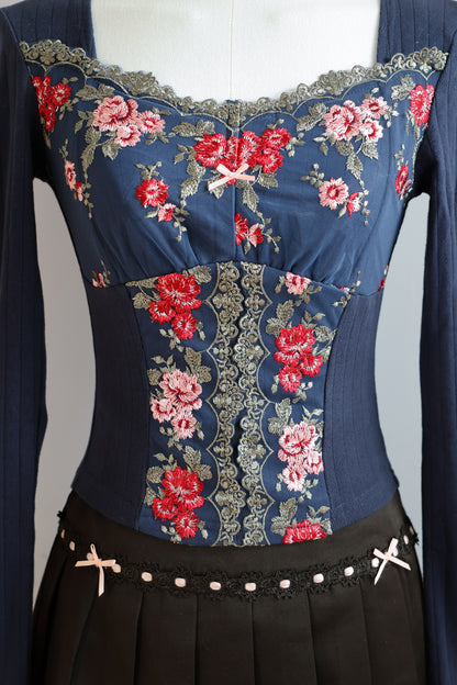 Midnight Rose Long Sleeve Top