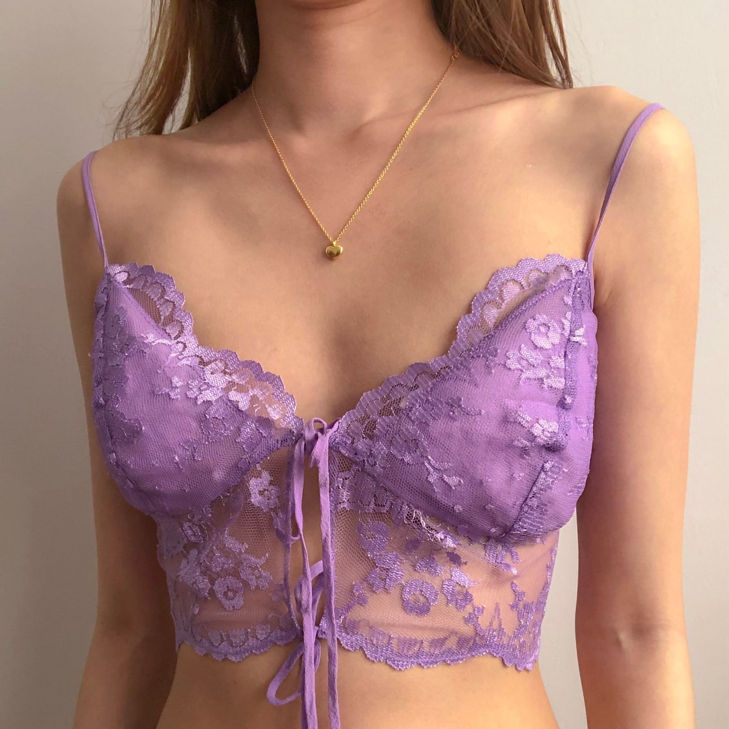 Purple Lace Floral Cami (XS)