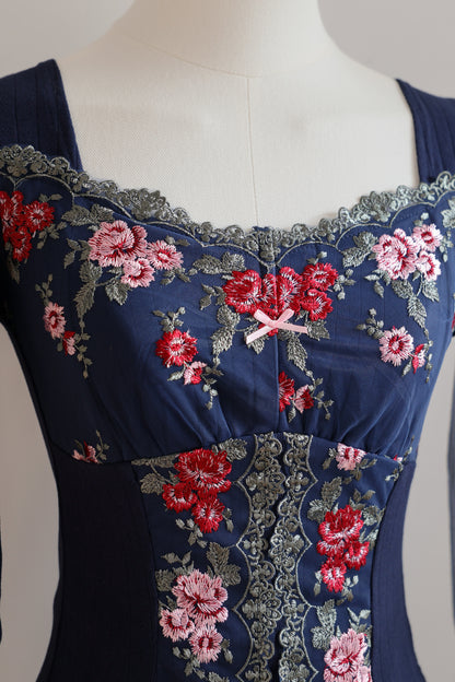 Midnight Rose Long Sleeve Top